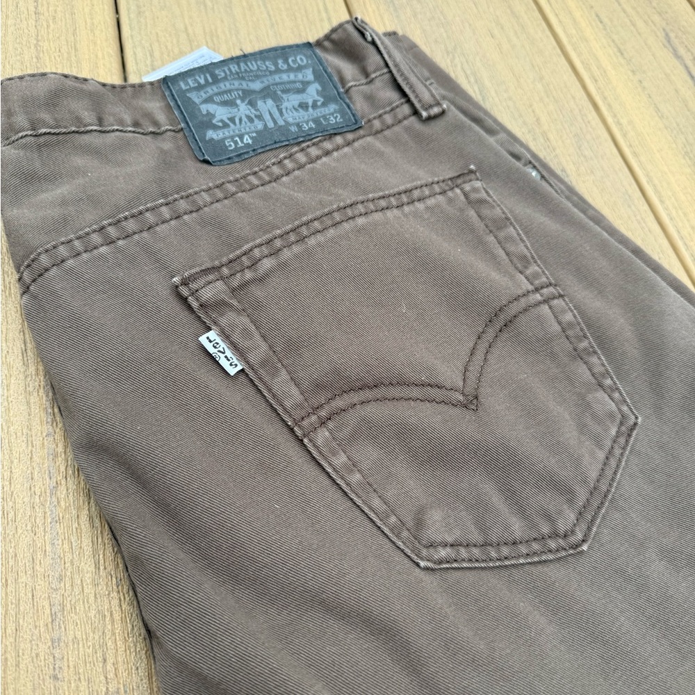 Levi's Brown Slim Straight Jeans with Soft Finish 34X27